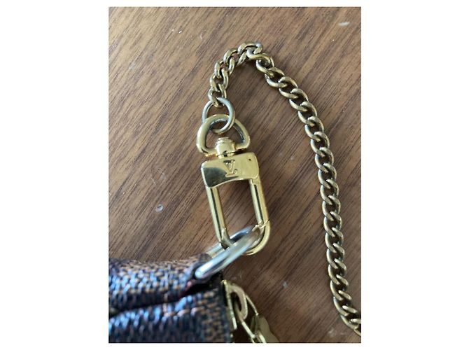 Pochette Trunk Louis Vuitton in pelle marrone scuro - vista 4