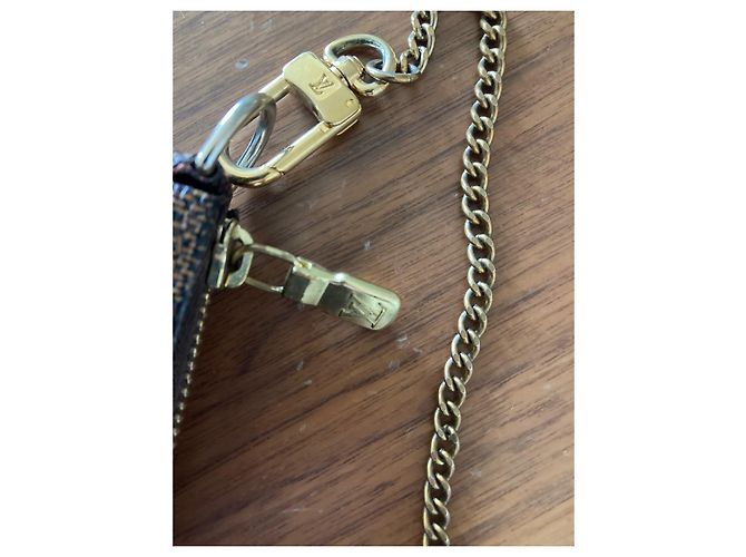 Pochette Trunk Louis Vuitton in pelle marrone scuro - vista 6