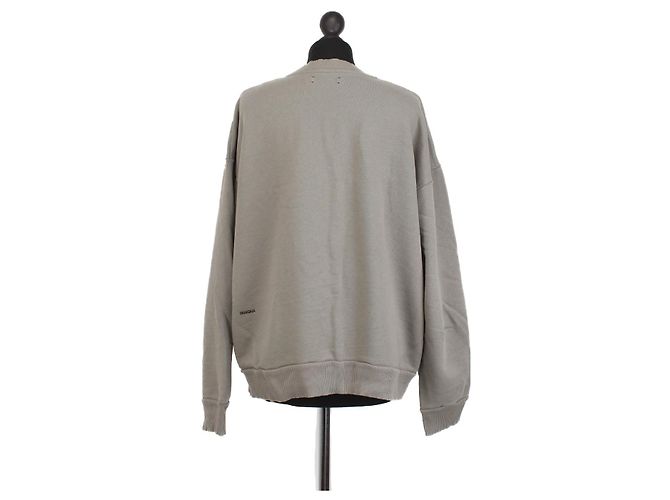 Autre Marque PANGAIA Pullover aus Baumwolle Dunkelgrau Anthrazitgrau - Ansicht 2