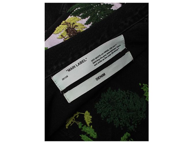 Off White Tropical Arrows Jeansjacke Anthrazit Anthrazitgrau - Ansicht 3