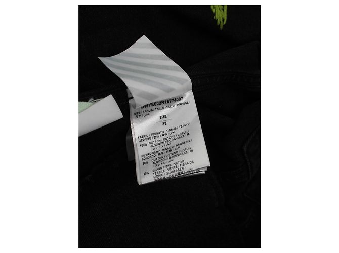 Off White Tropical Arrows Jeansjacke Anthrazit Anthrazitgrau - Ansicht 4