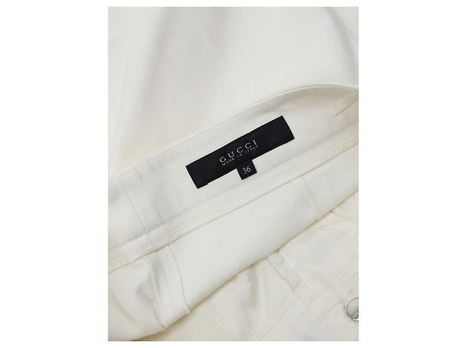 Pantalones blancos de algodón Gucci - vista 3