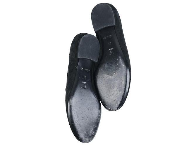 Mocassini Louis Vuitton in camoscio nero - vista 4