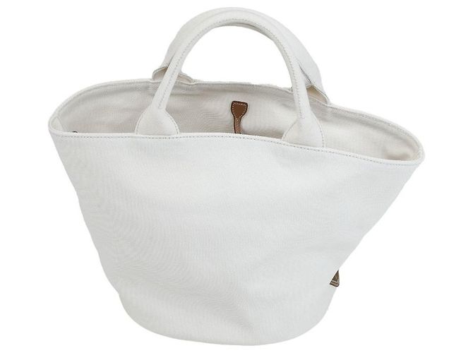 Prada Canapa Schultertasche weiß Canvas - Ansicht 3