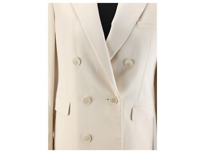 Saint Laurent Anzugjacke aus weißer Wolle - Ansicht 2