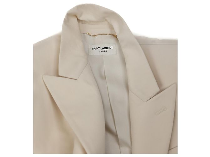 Saint Laurent Anzugjacke aus weißer Wolle - Ansicht 5