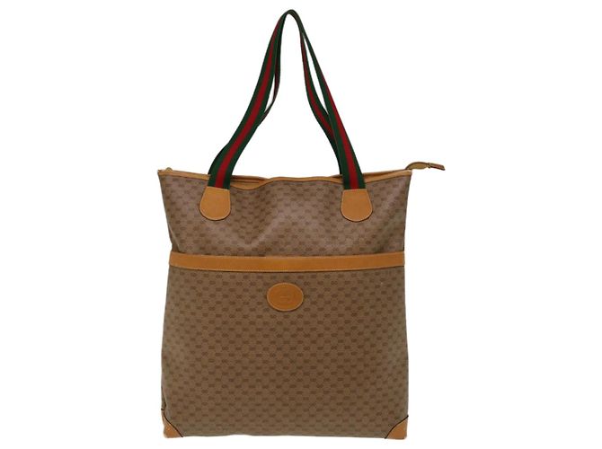 GUCCI Micro GG Supreme Web Sherry Line Einkaufstasche Beige 002 983 0163 Auth ep3247 - Ansicht 13