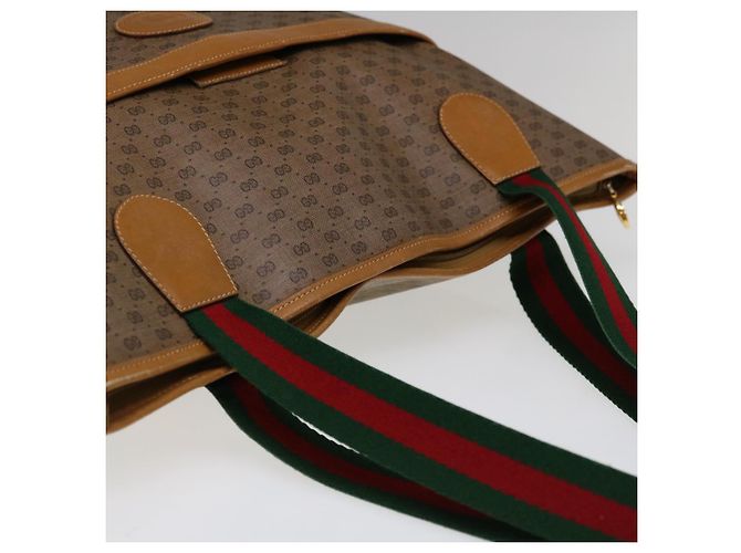 GUCCI Micro GG Supreme Web Sherry Line Einkaufstasche Beige 002 983 0163 Auth ep3247 - Ansicht 6