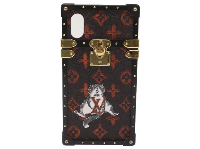 Louis Vuitton Capa para iPhone M para iPhone com Monograma Transformado com Monograma63891 auth 66181 Preto - vista 13