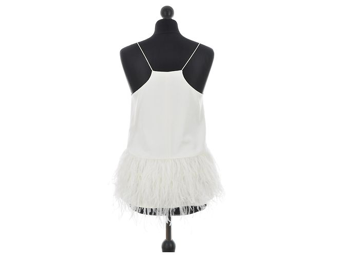 Top Tibi branco de viscose com bolinhas - vista 2