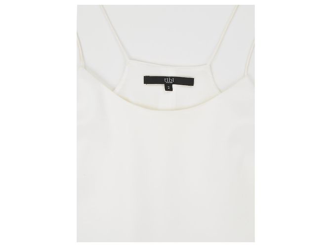 Top Tibi branco de viscose com bolinhas - vista 3