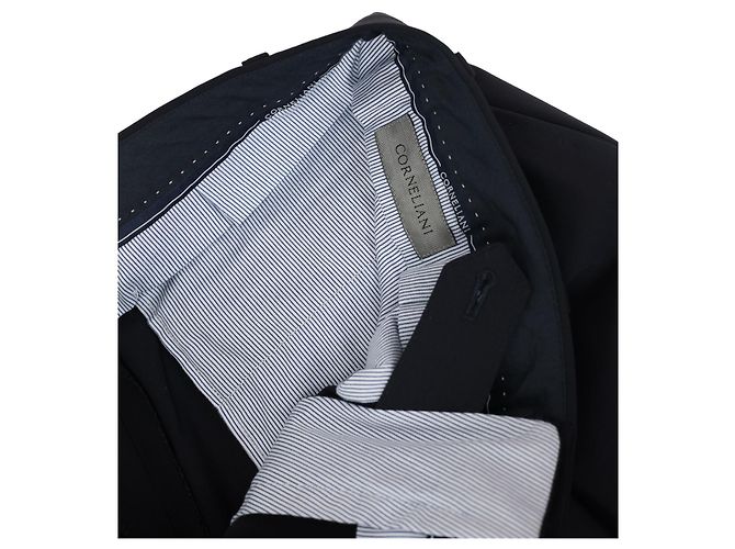 Corneliani Men's Navy Blue Wool Pants 46 - view 3