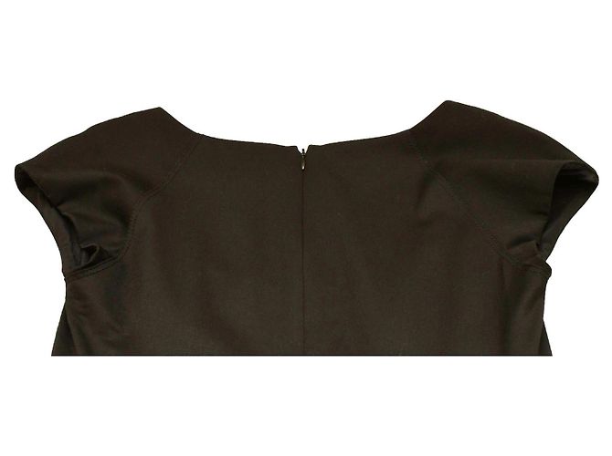 Vestido midi de algodón negro con volantes Zac Posen - vista 8