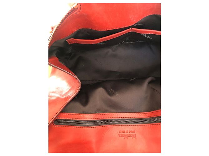 Borsa Max Mara in pelle corallo - vista 4