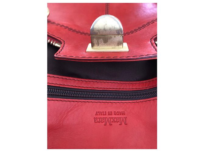 Borsa Max Mara in pelle corallo - vista 5