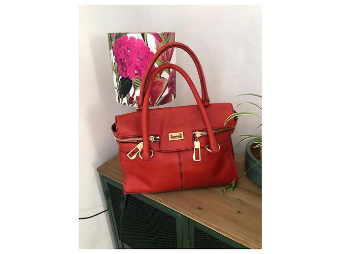 Borsa Max Mara in pelle corallo - vista 6
