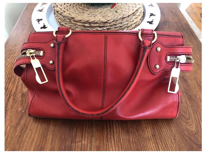 Borsa Max Mara in pelle corallo - vista 7