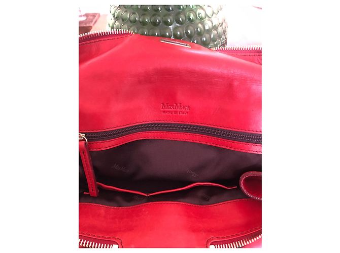 Borsa Max Mara in pelle corallo - vista 8