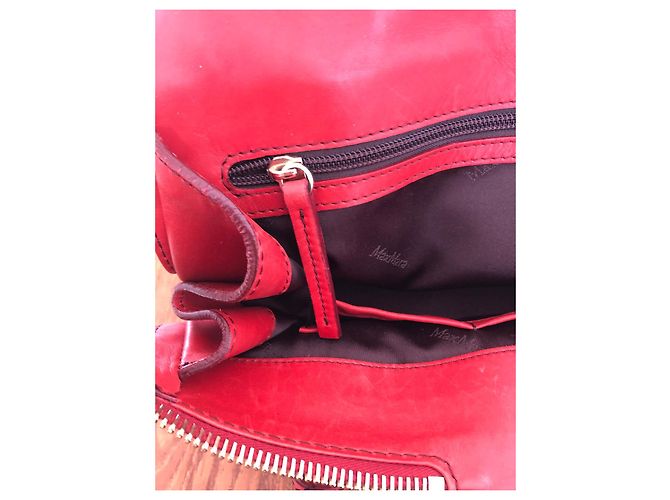 Borsa Max Mara in pelle corallo - vista 9