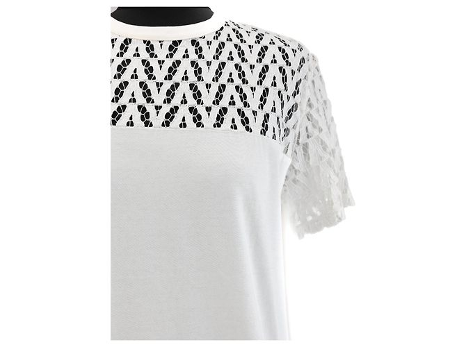 Blusa de algodón Valentino Garavani blanca de manga corta Blanco - vista 2