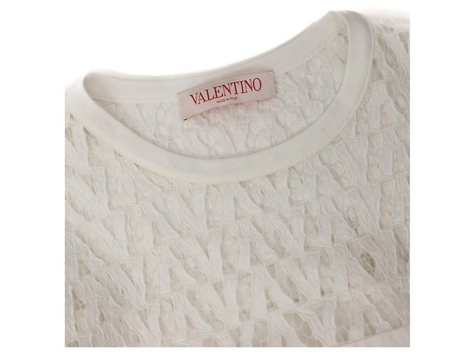 Blusa de algodón Valentino Garavani blanca de manga corta Blanco - vista 5