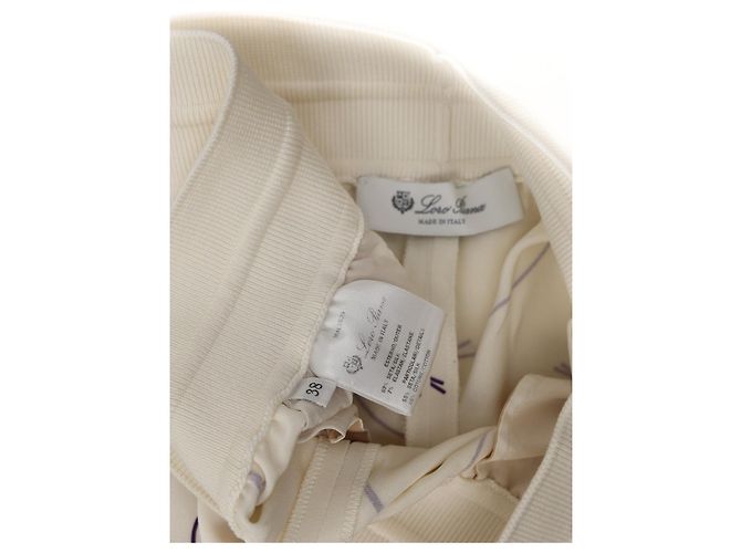 Pantalones anchos de seda blancos Loro Piana - vista 3