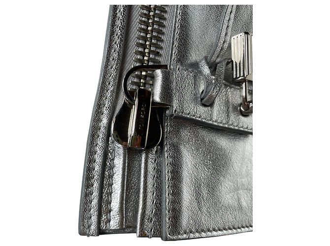 Borsa a tracolla Tom Ford Alix in pelle argento - vista 3