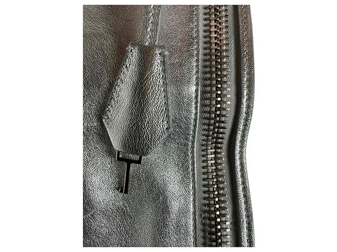 Borsa a tracolla Tom Ford Alix in pelle argento - vista 5