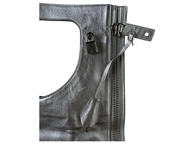 Borsa a tracolla Tom Ford Alix in pelle argento - vista 9