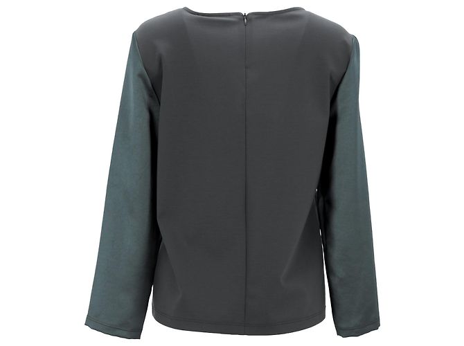 Autre Marque Langärmlige Max Mara Weekend-Bluse aus grünem Polyester - Ansicht 3