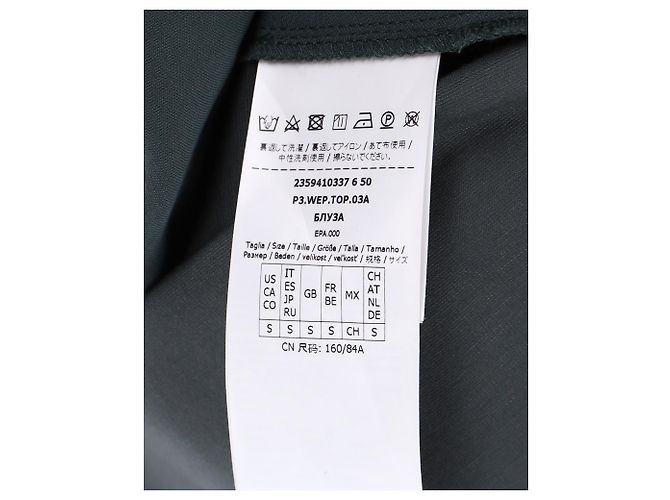 Autre Marque Langärmlige Max Mara Weekend-Bluse aus grünem Polyester - Ansicht 5