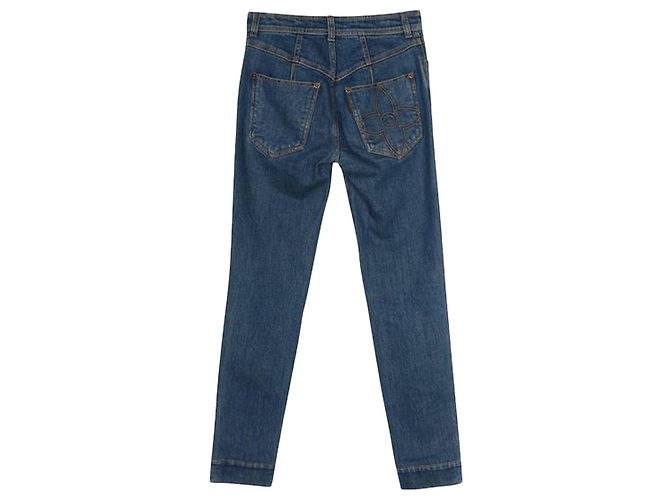 Louis Vuitton Jeans azules con bolsillo trasero con monograma - vista 3