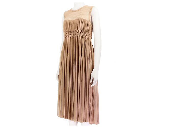 Alaïa Vestido de origami de lujo Alaia Beige - vista 2