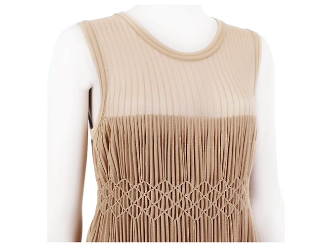 Alaïa Vestido de origami de lujo Alaia Beige - vista 6