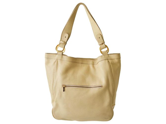 Autre Marque Borsa tote Tous in pelle beige con ricamo patchwork orso - vista 2