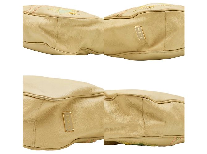 Autre Marque Borsa tote Tous in pelle beige con ricamo patchwork orso - vista 5