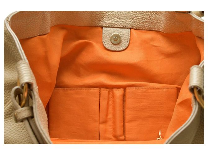 Autre Marque Borsa tote Tous in pelle beige con ricamo patchwork orso - vista 7