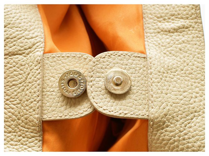 Autre Marque Borsa tote Tous in pelle beige con ricamo patchwork orso - vista 8