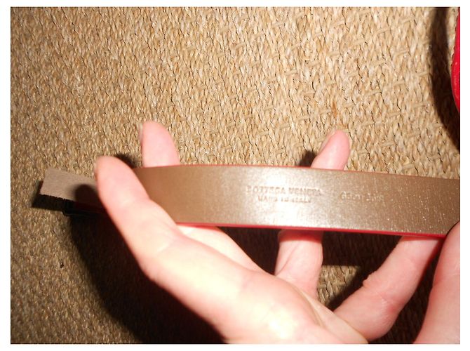 Bottega Veneta Gürtel aus rotem Leder - Ansicht 4