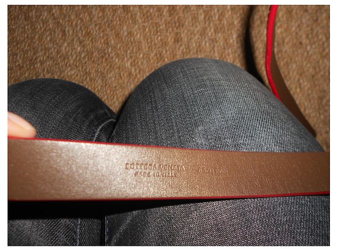 Bottega Veneta Gürtel aus rotem Leder - Ansicht 5