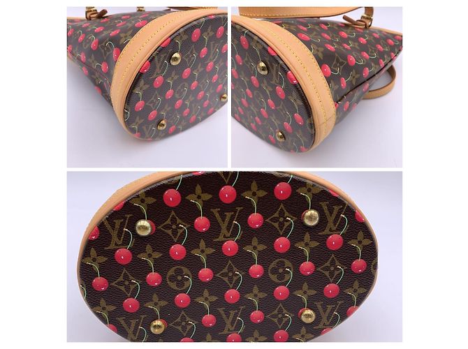Borsa tote Louis Vuitton Murakami Cerises Marrone - vista 8