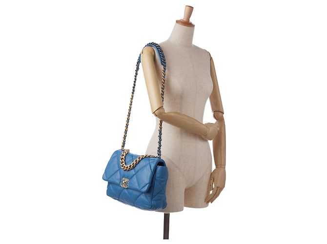 CHANEL Sacs à main Chanel 19 Bleu - vue 14