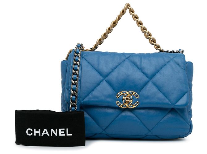 CHANEL Sacs à main Chanel 19 Bleu - vue 15
