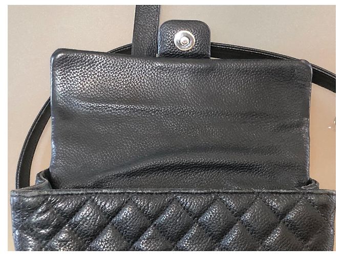 Timeless Marsupio Chanel in pelle di agnello nero - vista 18