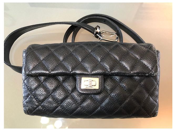 Timeless Marsupio Chanel in pelle di agnello nero - vista 2