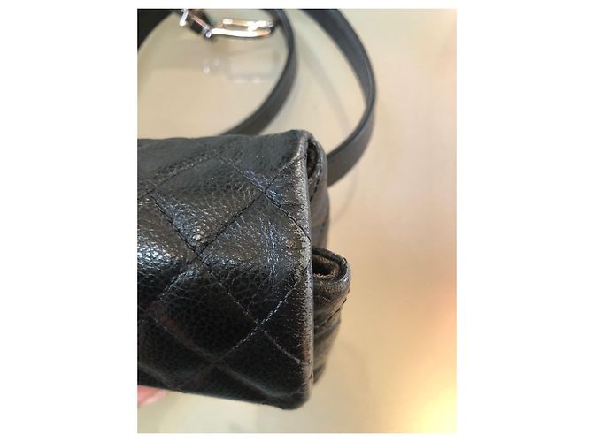 Timeless Marsupio Chanel in pelle di agnello nero - vista 7