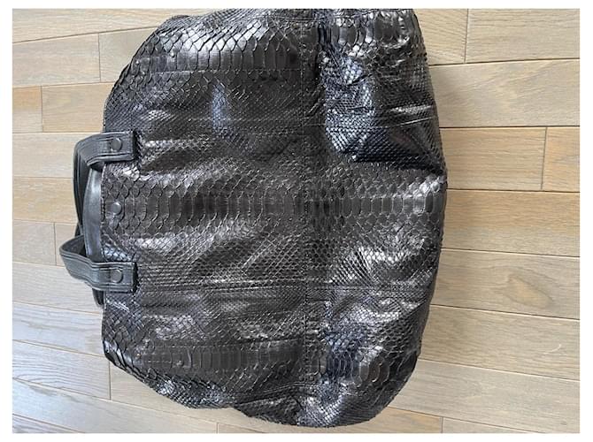 Jerome Dreyfuss Bolsa Billy L em Python Preto - vista 2