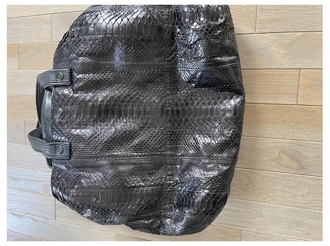Jerome Dreyfuss Bolsa Billy L em Python Preto - vista 3