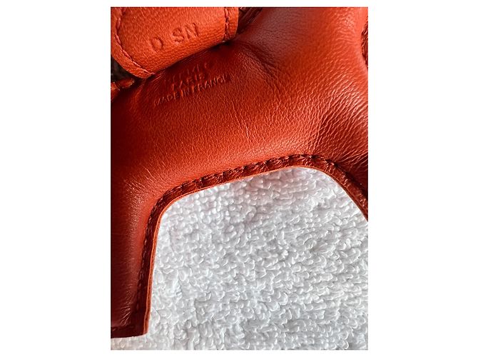 Constance Hermès Rodeo PM Anhänger Leder orange - Ansicht 4