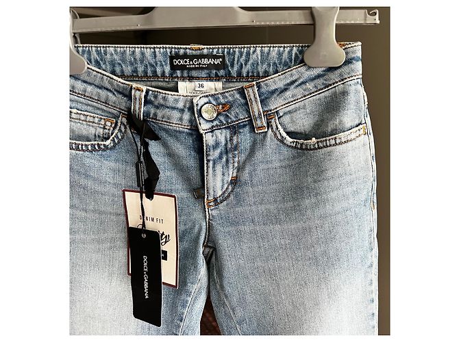 Vaqueros skinny Dolce & Gabbana Pretty azul claro algodón - vista 4